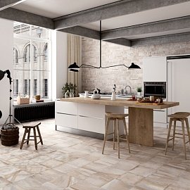 Плитка под камень для кухни: оригинальный и долговечный интерьер