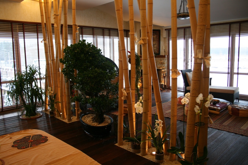 Дизайн интерьера в тропическом стиле. Бамбук и тростник в интерьере